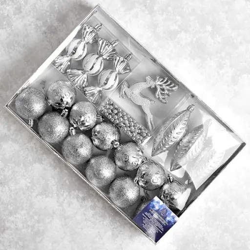 Елочные игрушки Stenson grey (R90668 grey) - фото 2