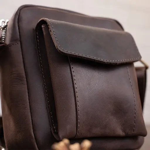 Сумка кожаная мужская SHVIGEL 15х18х6 см sum0012612 - фото 8