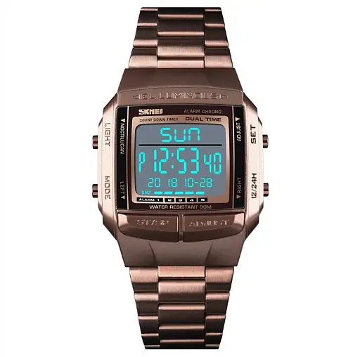 Спортивний годинник Skmei Illuminator Темне кофе - фото 3