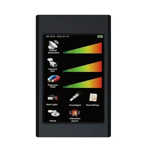 Мультифункциональный детектор Nectronix T68 жучков, скрытых камер и магнитов с сенсорным экраном