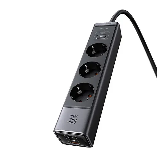 Сетевой фильтр McDodo 6-in-1 30W GaN Surge Protection Power Strip (EU) Черный - фото 3