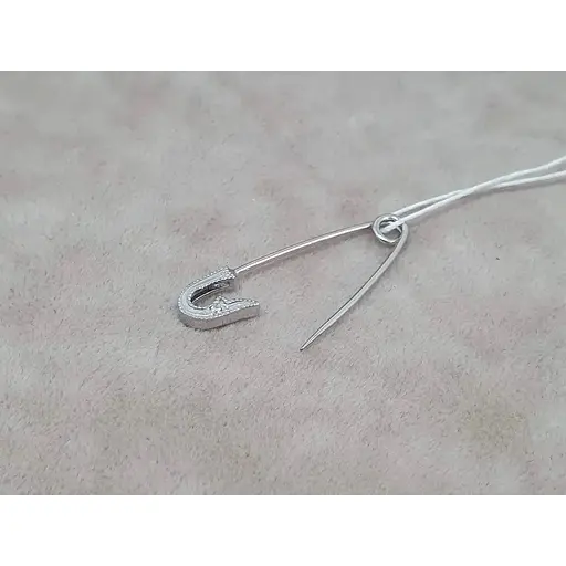 Золотая брошь-булавка Гаразд с бриллиантом. 3083387Б - фото 2