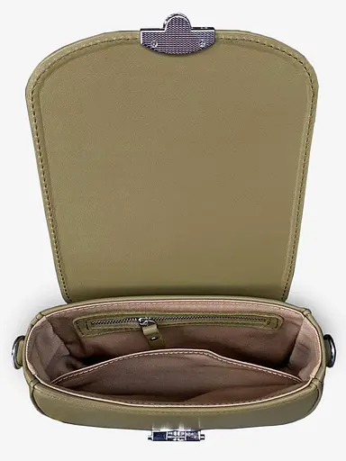 Жіноча шкіряна сумка Naomi оливкова - фото 6