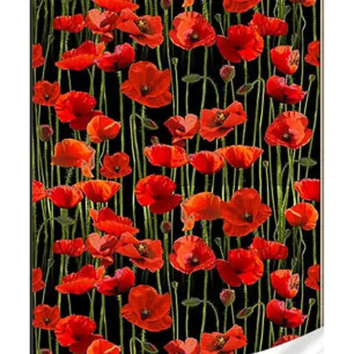 Алмазна мозаїка Маки на чорному фоні Strateg HEG86881 30х40 см - фото 1