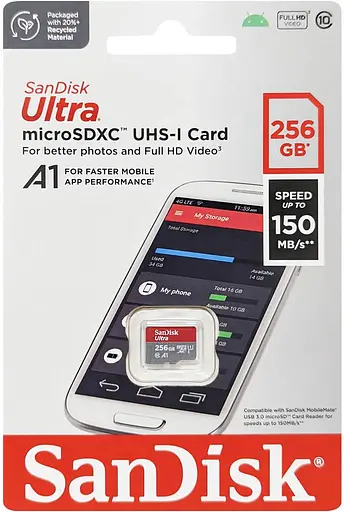 SanDisk Карта пам'яті microSD 256GB C10 UHS-I R150MB/s Ultra - фото 2