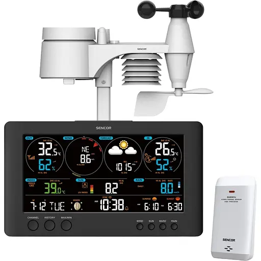 Умная метеостанция Sencor SWS 12500 WIFI черная [134772]