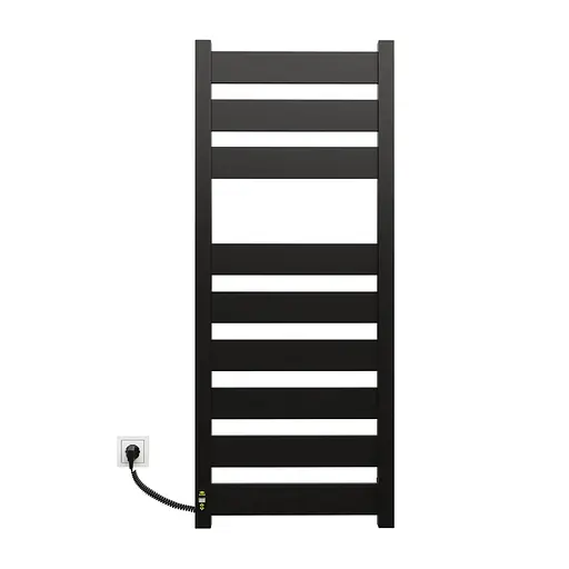 Электрический полотенцесушитель Kosser Волс 1200x500 EL тайм. черный ДВЛ03EL, Черный матовый, Левое - фото 2