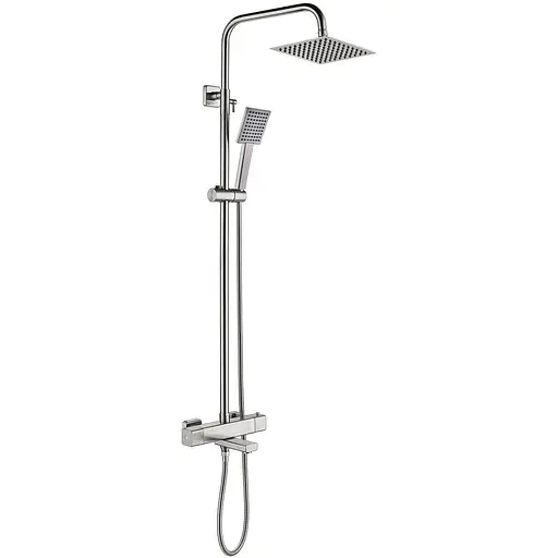 Душова система з термостатом Gappo G2499-40, вилив - перемикач на лійку, 3-функції, нержавіюча сталь - фото 1