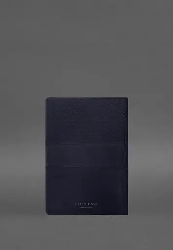 Кожаный блокнот А5 (софт-бук) 9.3 синий Краст - фото 5