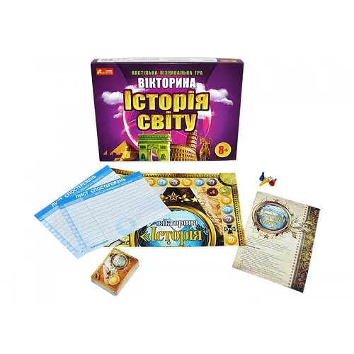Дитяча настільна гра Ранок-вікторина Історія світу 12120048 українською мовою - фото 2