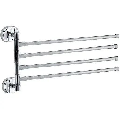 Тримач для рушника поворотний Zerix Z1614 ZX0519 чотири планки Хром - фото 1