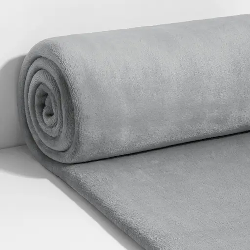 Плед LeLit велсофт гладкокрашеный 150х200 см светло-серый PL-0002 (le2000000340265) - фото 5