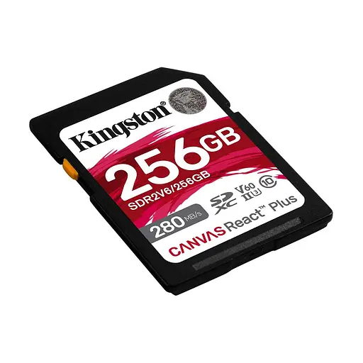 Карта памяти SDXC (UHS-II U3) Kingston Canvas React Plus 256Gb class 10 V60 (R280MB/s, W150MB/s) - фото 3