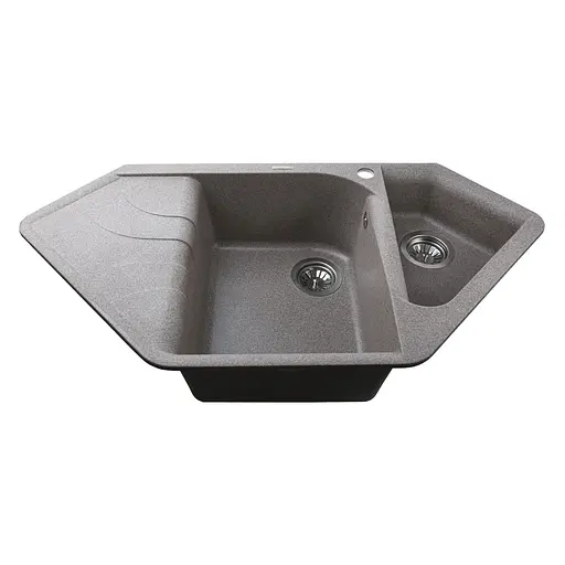 Гранітна мийка Globus Lux Garda мокко 1000x500 мм, Сірий - фото 2
