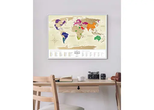 Скретч карта мира 1DEA.me Travel Map Gold World (рус.) (13001) - фото 5
