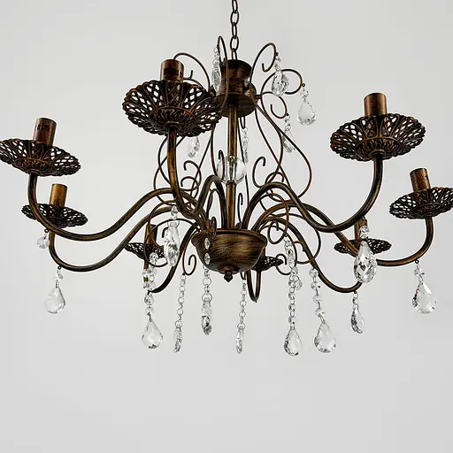 Вишукана люстра-підсвічник на 8 ламп у корпусі Ø 70 см | Арт. 6216/8 | Line F - фото 4