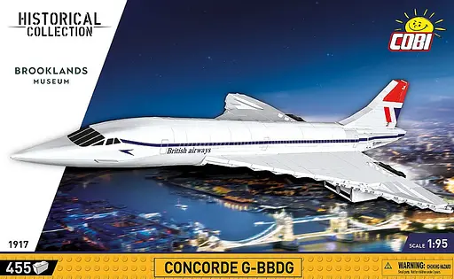 Конструктор COBI Concorde G-BBDG 1:95 455 деталей — Пасажирський літак 1917 - фото 4