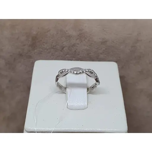 Срібне кільце Qvaliz з фіанітами. 901-00763 16 - фото 4