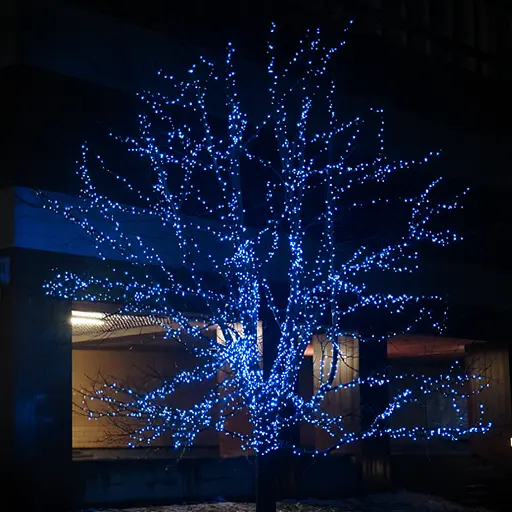 Новорічна гірлянда вулична GarlandoPro 100 м 1000 LED сонячна батарея чорний провід Синій SB1000L100MBBL