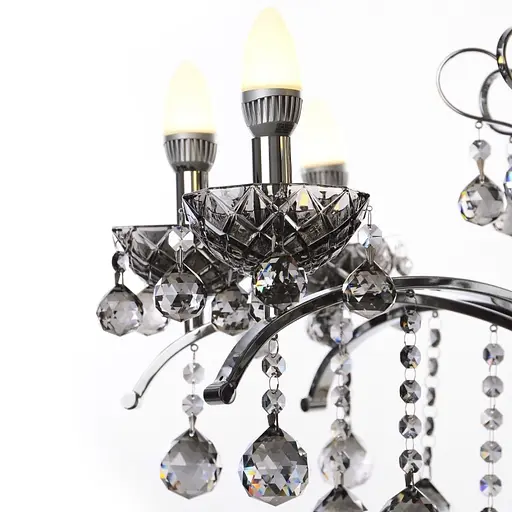 Люстра свеча Brille подвесная хрустальная E14 40W BK (BCL-381S/8) - фото 3