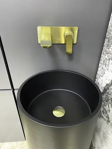 Умивальник підлоговий VBI Catania black matt VBI-019021, Чорний матовий - фото 2