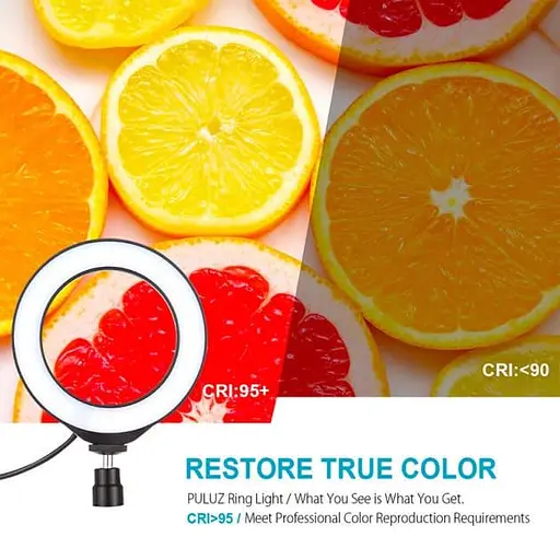 Кільцева USB LED лампа Puluz PKT3058B 4.7"+ штатив 12 см - фото 7