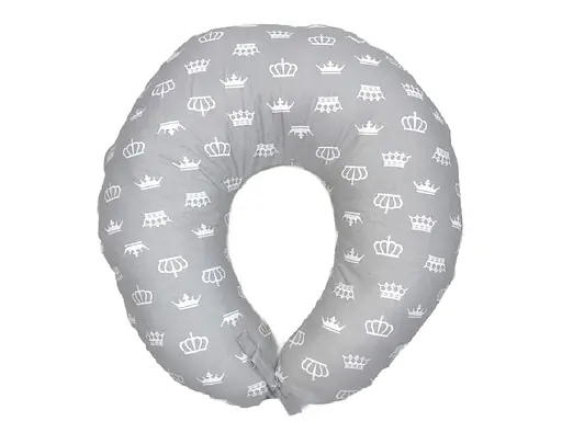 Подушка для годування Moontime "Корони на сірому" - фото 1