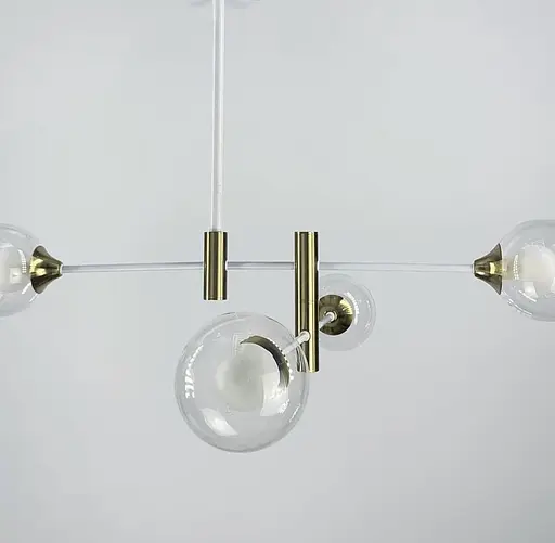 Дворівнева сучасна люстра з подвійним плафоном | Арт. AOC 7/4 | Line F - фото 2