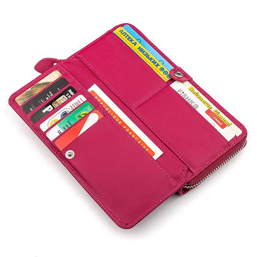 Жіночий шкіряний гаманець (B202) Boston 9х19.5х3.5 см acs0015665 - фото 3