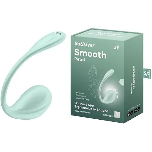 Смарт-виброяйцо Satisfyer Smooth Petal Connect App Mint - фото 7