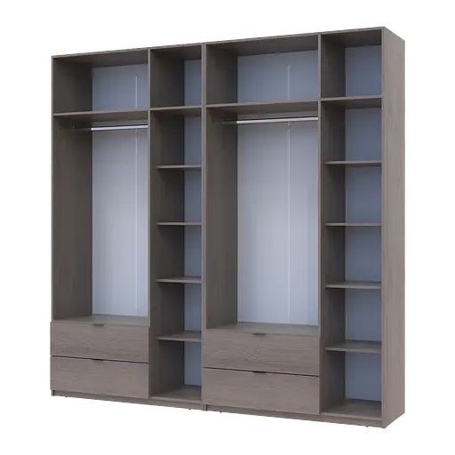 Шкаф для одежды Doros Лукас Канноло/Канноло 3+3 ДСП 240х50х240 (42005241) - фото 3