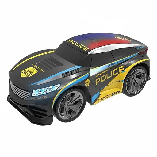 Радиоуправляемая полицейская машина R 251 S, аккумулятор 3.7V, пульт 2.4GHz, резиновые шины, свет, звук, Черная