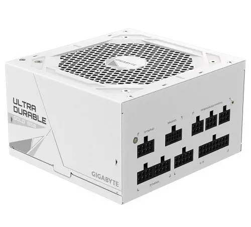 Блок питания 850 Вт, Gigabyte UD850GM PG5W, белый, модульный, 80+ золотистый, 120 мм, 4xMolex/8xSATA/4x6+2-pin/1x16-pin - фото 1
