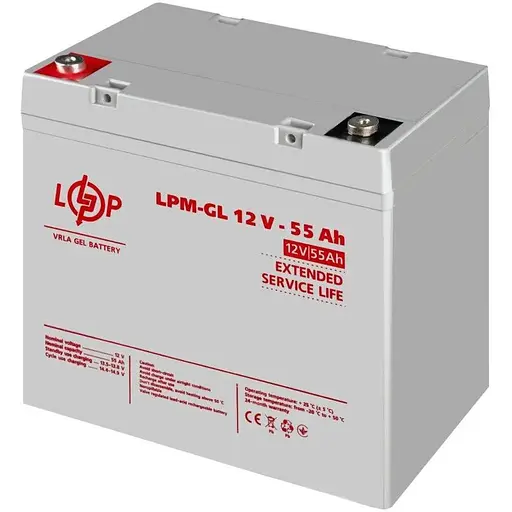 Аккумулятор гелевий Logicpower LPM-GL 12 V - 55 Ah - фото 1