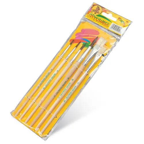 Набір пензлів 6 шт, щетина, поні AB-6 Peppy Pinto MARCO (6941571399084) - фото 1