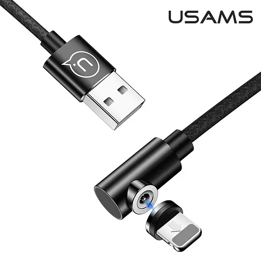 Кабель Usams Магнитный Lightning Right-angle Magnetic Charging Cable U54 US-SJ444 1 м 2A - фото 2