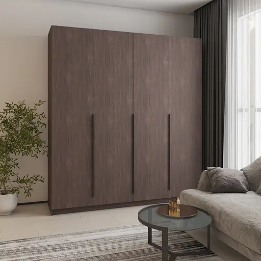 Шкаф 4-дверный MebelStar Оскар ДСП BG, блок ящиков+полки 200x52x220 см Дуб ристрето (MBS-4754)