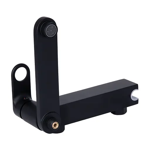 Смеситель для ванны Qtap Jay с поворотным изливом (c душевым гарнитуром) QTJAY260BLM45548 Black matt Черный матовый - фото 7