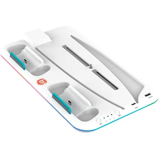 Пидставка для охолодження Canyon CS-5 RGB PS5 Charge White (CND-CSPS5W) - фото 2