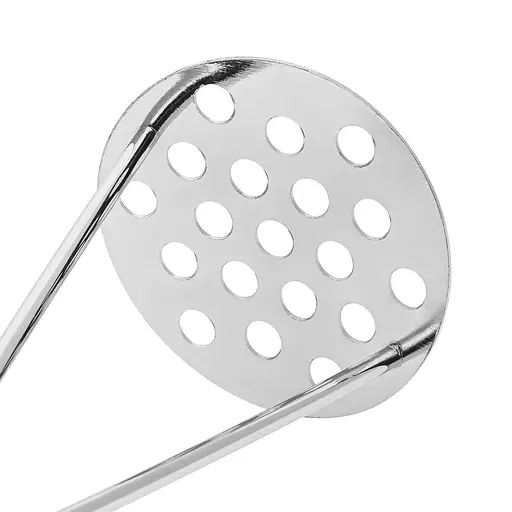 Товкачка картоплям'ялка для картоплі посилена з нержавіючої сталі з пластиковою ручкою 25 см, Kitchen Master Чорний 86227 - фото 3