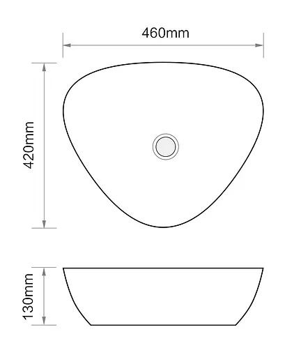Умивальник накладний Mixxus Premium Wave-0104 marble 460x420x130 мм MP6534, Мармур - фото 3