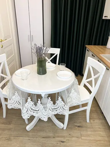 Силіконова скатертина з молочним мереживом Арка Elit 240х160 см - фото 6