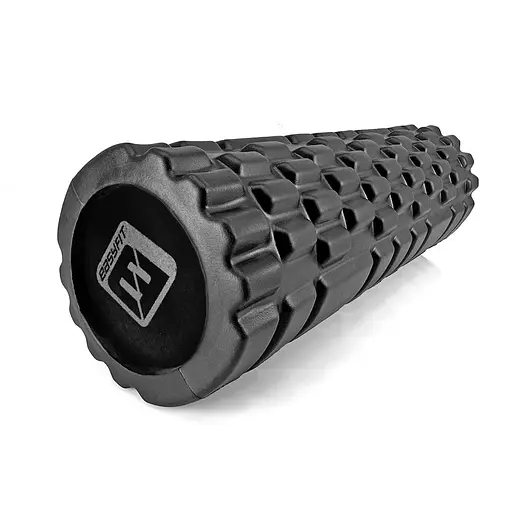 Масажний ролер EasyFit Solid Grid Roller Mini 30 см чорний (EF-2057-BK) - фото 1