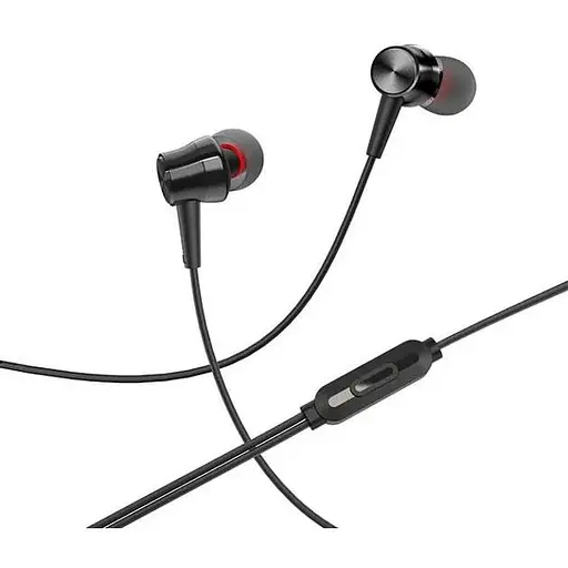 Проводные вакуумные наушники Borofone BM52 Revering, 3.5mm, 1.2m, Чёрный