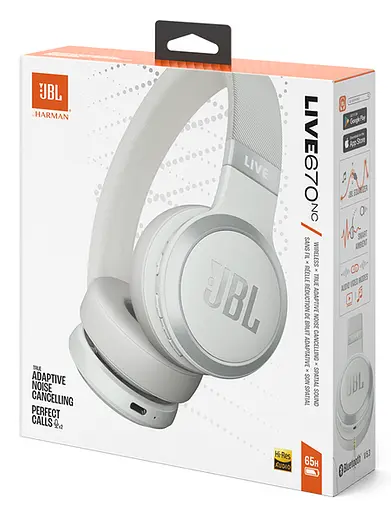 Гарнитура JBL LIVE 670NC White (JBLLIVE670NCWHT) - фото 10