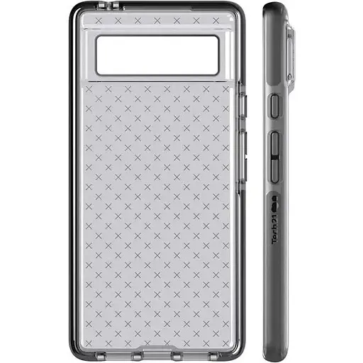 Оригинальный противоударный силиконовый чехол Tech21 Evo Check для Google Pixel 7 (6.3") Smokey Black T21-9546 - фото 10