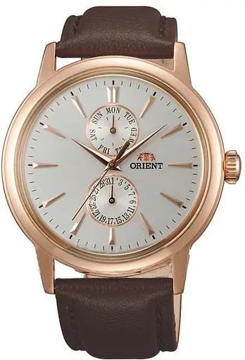Мужские наручные часы Orient FUW00002W0 кварцевые с кожаным браслетом