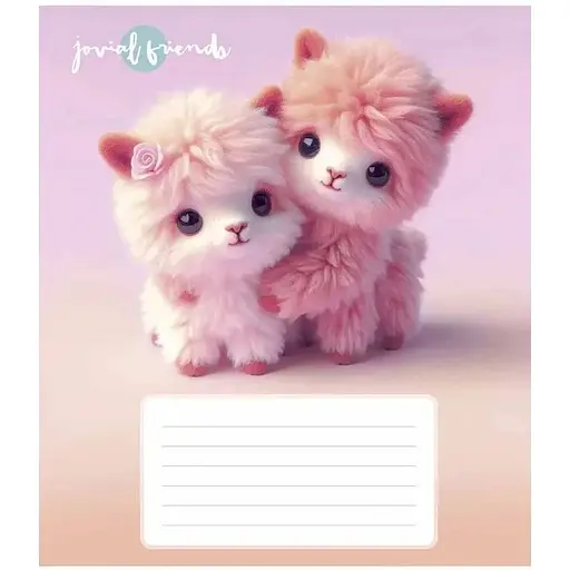 Зошит учнівський "Jovial friendy" Школярик 012-3489C 12 аркушів Різнокольоровий - фото 1