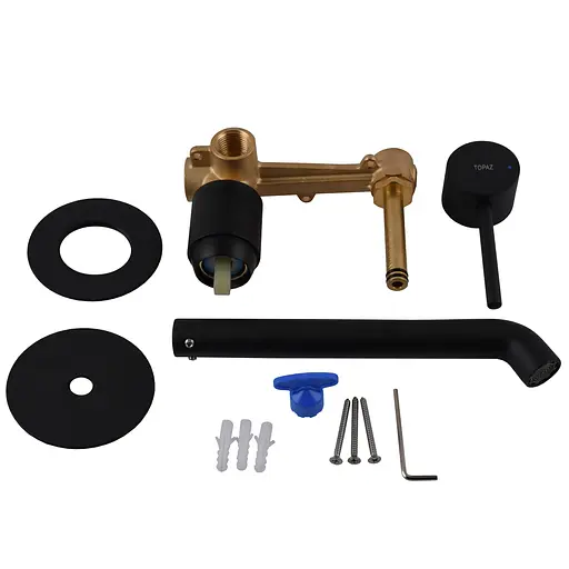 Змішувач для умивальника TOPAZ LOFT TLF 32235-H39-BL латунний для ванної кімнати з керамічним картриджем - фото 6