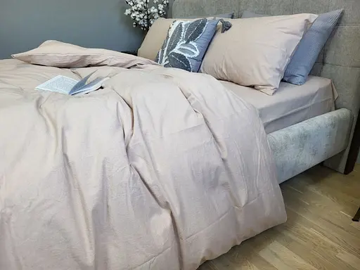 Комплект постельного белья Washed Cotton из вареного хлопка Капучино Cappuccino, - фото 4